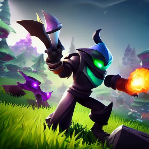 Prompt: Veigar from League of Legends in Fortnite, unreal engine render