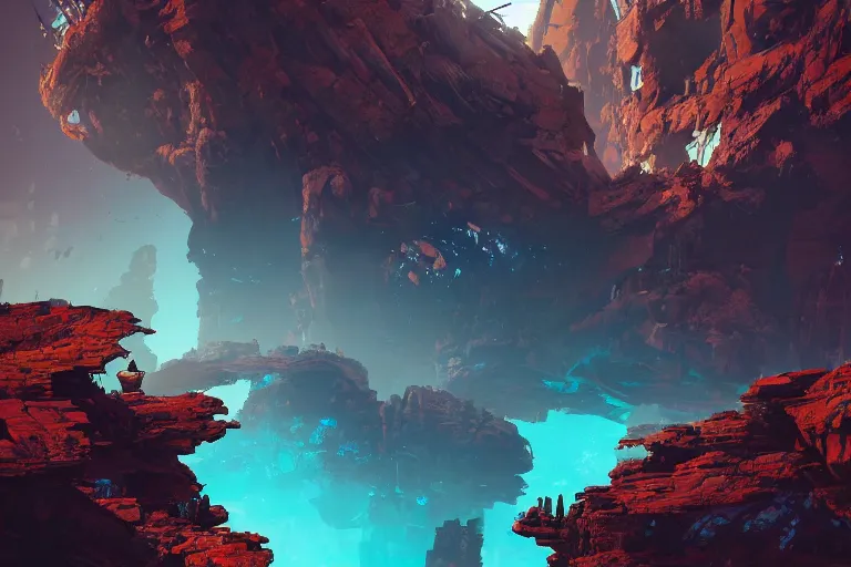 Image similar to rockbreaker machine mecanical creature robot of horizon forbidden west horizon zero dawn bioluminiscence global illumination ray tracing hdr fanart arstation by ian pesty and alena aenami artworks in 4 k