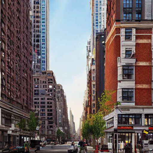 Image similar to This Kind Of Smart, Walkable, Mixed-use Urbanism Is Illegal To Build In Most American Cities, 1910s architecture, new york city, victorian architecture, tall buildings, amazing photograph, award winning, national geographic, cover of magazine, highly detailed, photorealistic