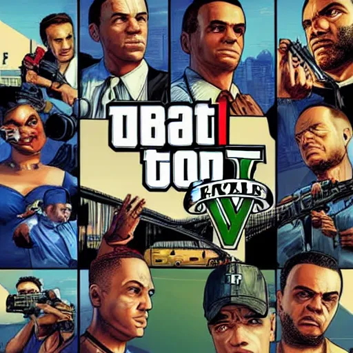 Prompt: logic gta 5 cover art