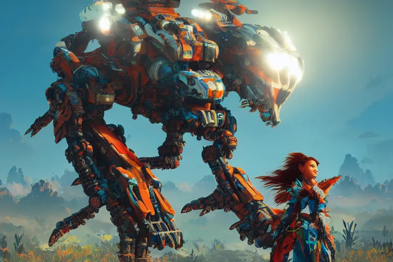 Image similar to sunwing machine mecanical creature robot of horizon forbidden west horizon zero dawn bioluminiscence global illumination ray tracing hdr fanart arstation by ian pesty and alena aenami artworks in 4 k