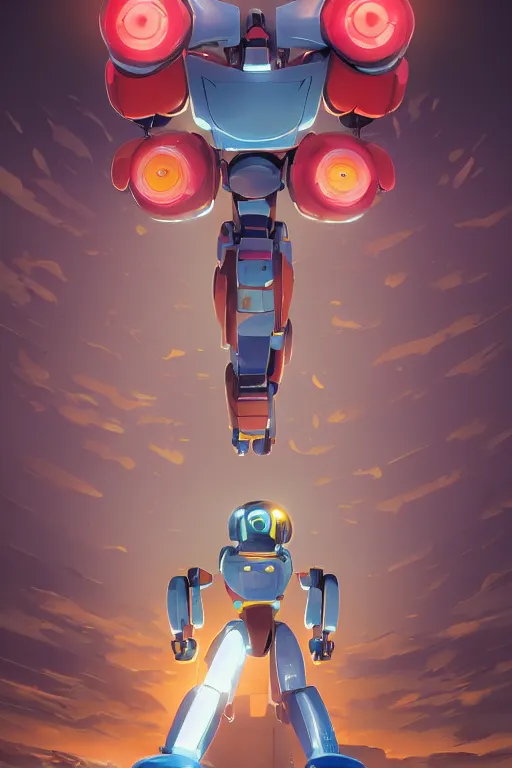 Image similar to metabots medabots medarotto medarot robot minimalist comics, behance hd by jesper ejsing, by rhads, makoto shinkai and lois van baarle, ilya kuvshinov, rossdraws global illumination ray tracing hdr radiating a glowing aura