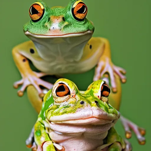 Image similar to a portrait photo of dog frog rabbit gecko, award winning photography, 5 0 mm