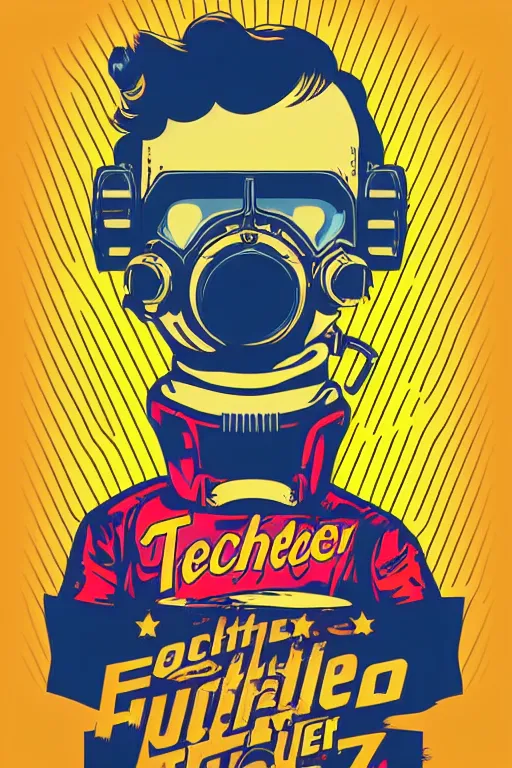 Image similar to fallout 7 6 retro futurist illustration art by butcher billy, sticker, colorful, illustration, highly detailed, simple, smooth and clean vector curves, no jagged lines, vector art, smooth andy warhol style