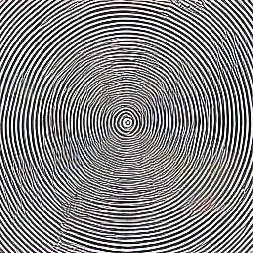 Prompt: real optical illusion, circles, squares, lines, black and white, illusion, mind, electronic