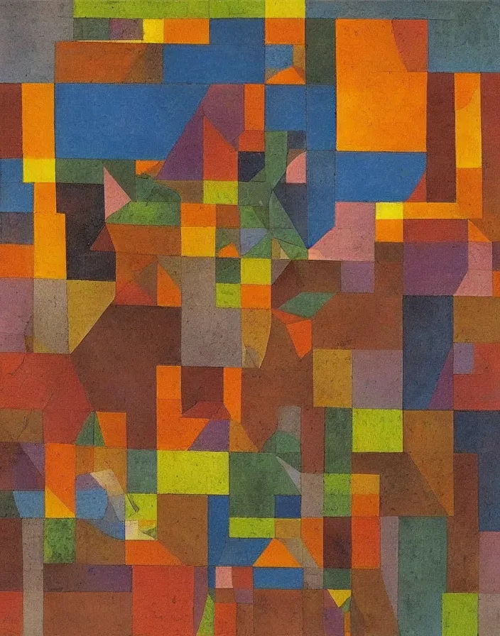 Image similar to hyper detailed industraial & utility by paul klee