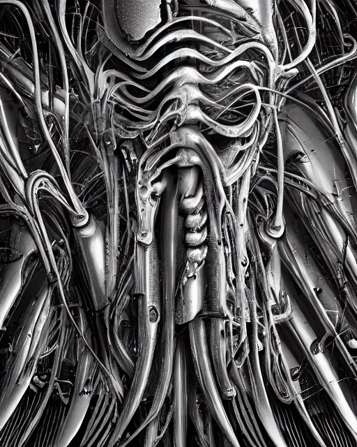 Image similar to comb by hr giger, biomechanical, isolated white background, 4 k, hyper detailed