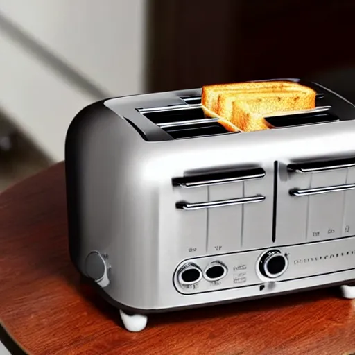 Image similar to a toaster made of toast