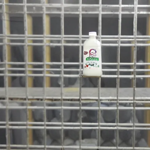 Image similar to bottle of milk inside a jail