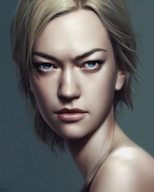 Image similar to yvonne strahovski, full shot, atmospheric lighting, visible face, perfectly shaded body, by makoto shinkai, stanley artgerm lau, wlop, rossdraws