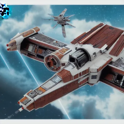 Prompt: x wing fighter, star wars space ship