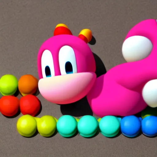 Image similar to pink yoshi nintendo character