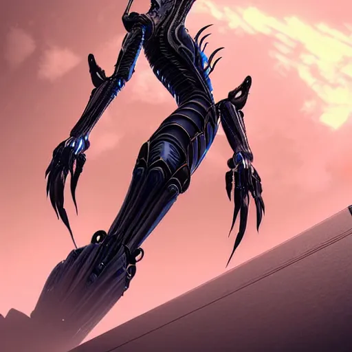 Prompt: worm's eye view from floor, looking up at a highly detailed 300 foot tall beautiful majestic female warframe, but as an anthropomorphic robot female dragon, posing elegantly over the camera, massive legs towering over the camera, looming over your view, sleek glowing armor, sharp claws, stunning view, high quality fanart, epic shot, highly detailed art, realistic, professional digital art, high end digital art, furry art, DeviantArt, artstation, Furaffinity, 8k HD render, epic lighting