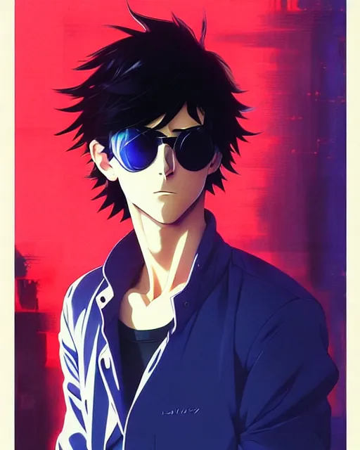 Prompt: Anime as Kavinsky playing a villain || fine-face, realistic shaded Perfect face, fine details. Anime. realistic shaded lighting poster by Ilya Kuvshinov katsuhiro otomo ghost-in-the-shell, magali villeneuve, artgerm, Jeremy Lipkin and Michael Garmash and Rob Rey