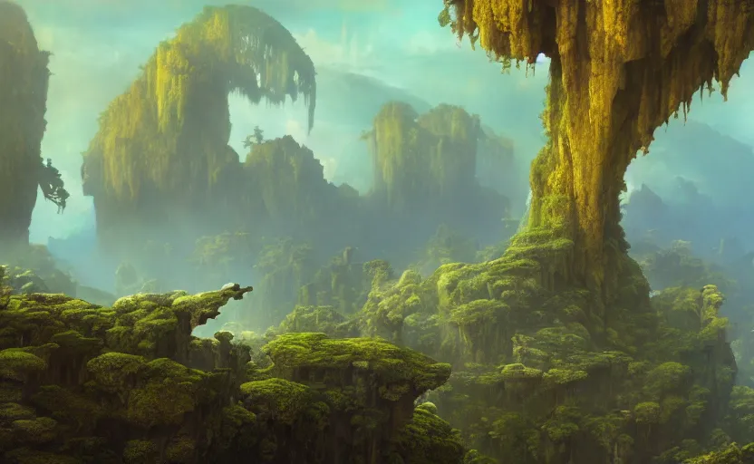 Prompt: Pandora landscape from the movie Avatar, by Beksinski, 4k, masterpiece