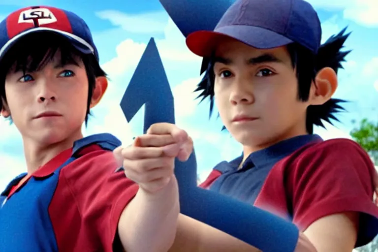 Image similar to live action film still of ash ketchum in the new sci - fi movie