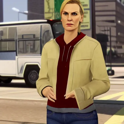 Prompt: Kim Wexler from Better Call Saul as a GTA character portrait, Grand Theft Auto