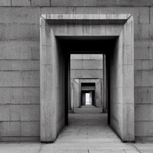 Image similar to a gateway through time, brutalist, 4 k, photograph