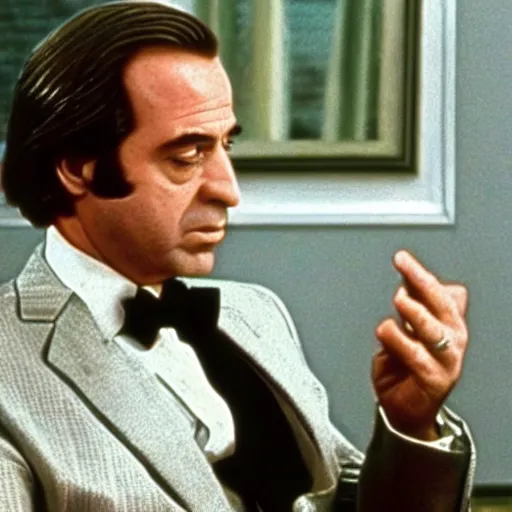 Prompt: still of saul goodman from the Godfather(1980)