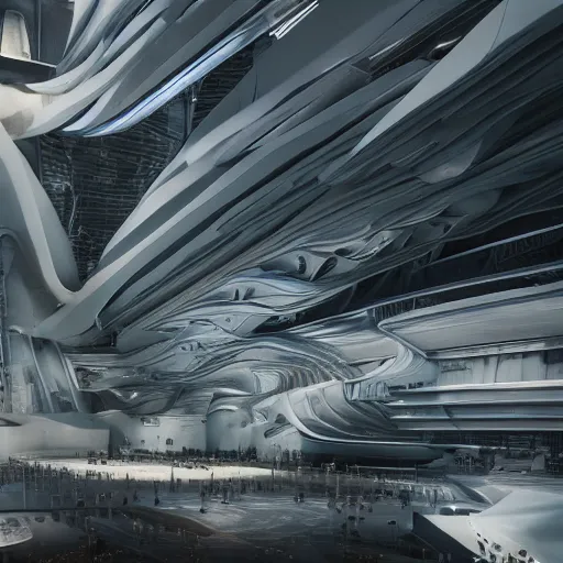 Image similar to sci-fi organic brutalism speed dynamic o x u wall structure on the coronation of napoleon painting and digital screen billboard in the middle, unreal engine 5, keyshot, octane, artstation trending, ultra high detail, ultra realistic, cinematic, 8k, 16k, in style of zaha hadid, in style of nanospace artstation, in plastic,dark, tilt shift,