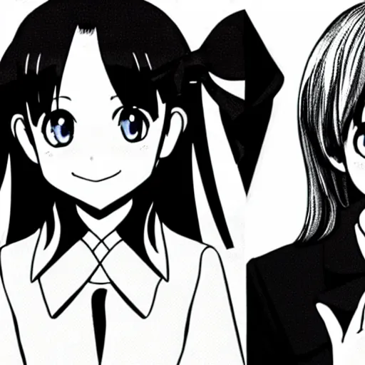 Image similar to hillary clinton as a member of k - on, manga style