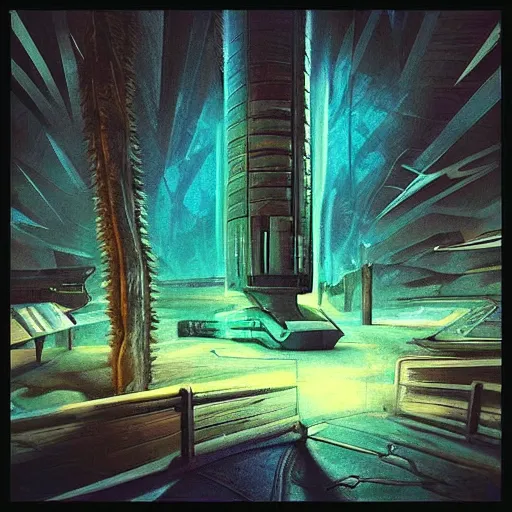 Prompt: “log cabin sci-fi art”