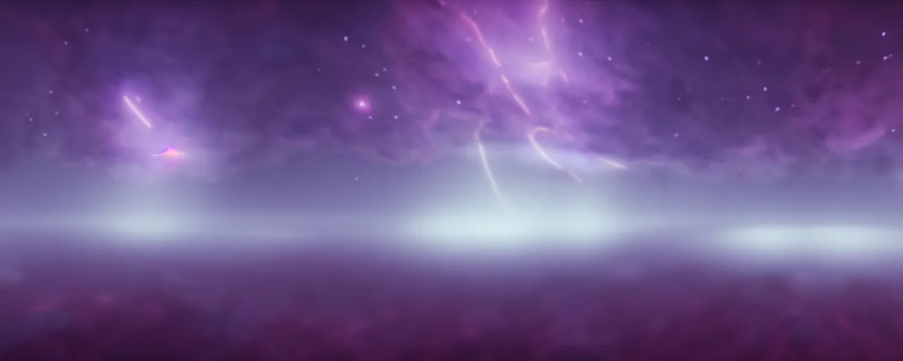 Prompt: render of haunting atmospheric space, nebula, homeworld skies, volumetric lighting, fog, smoke