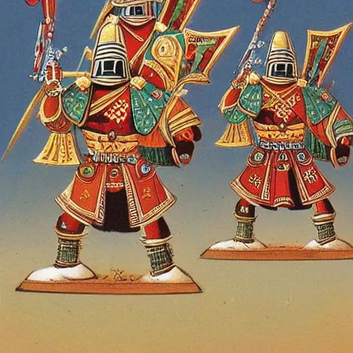 Prompt: ottoman sultanate space marines, persian art stytle