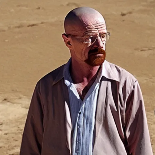 Prompt: walter white in egypt epic