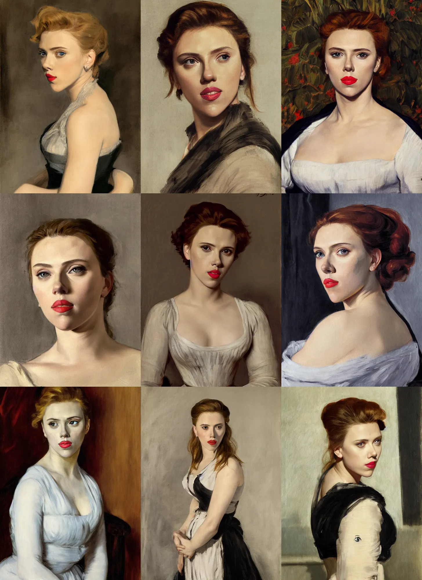 Prompt: portrait of Scarlett Johansson by Manet, super detailed, photorealism, 4k, hd