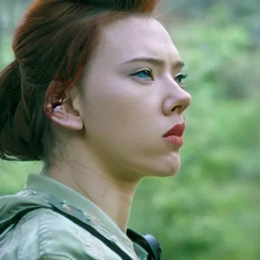 Image similar to a still of Scarlett Johansson in Battle Royale (2000)