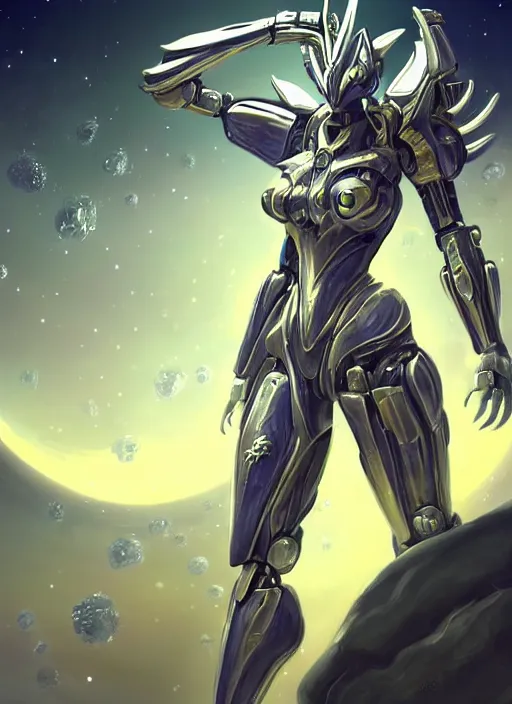 Prompt: goddess shot, galactic sized stunning beautiful anthropomorphic robot mecha female dragon, in space, larger than planets, posing elegantly, with earth in clawed hands, detailed silver armor, epic proportions, epic size, epic scale, ultra detailed digital art, furry art, macro art, dragon art, giantess art, warframe fanart, furaffinity, deviantart, realistic