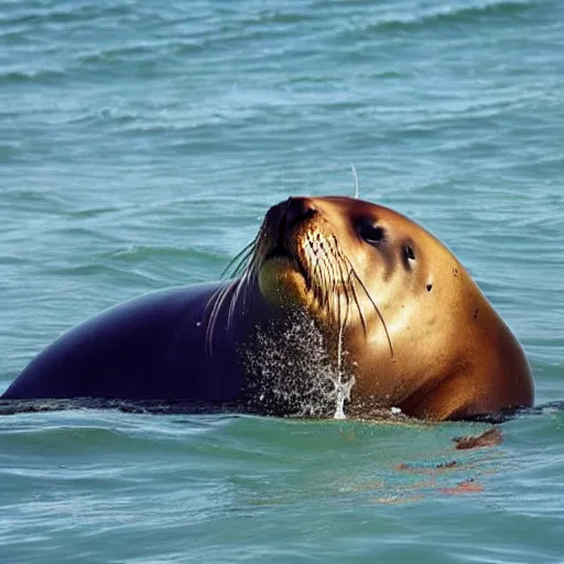 Prompt: “ a fat sea lion”