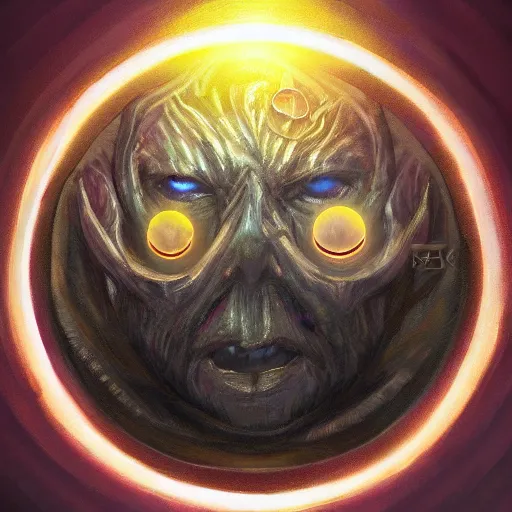 Prompt: a dnd golden wedding ring with three small glowing orbs in the center of its face, digital painting, artstation