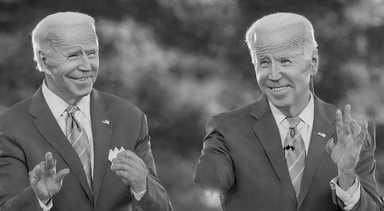 Image similar to ghost of joe biden haunting a walmart parking lot, realistic, detailed, 4 k