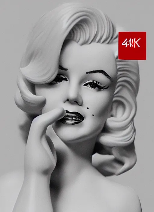 Prompt: Product Introduction Photos, 4K, Front view, Full body, 80mm resin detailed miniature of Marilyn Monroe