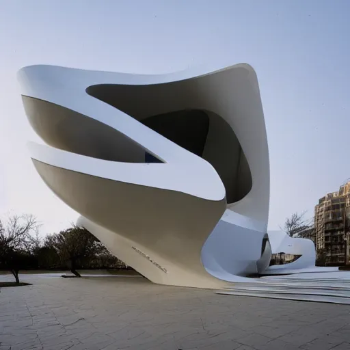 Image similar to house designed by zaha hadid