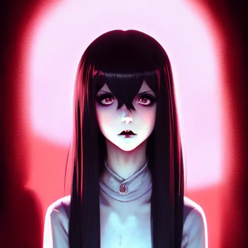 Prompt: a beautiful slim shy goth girl ignores you, art by ilya kuvshinov and lois van baarle and ross tran and range murata and artgerm and andy warhol, norman rockwell, digital art, highly detailed, profile picture, intricate, sharp focus, mystical trending on artstation hq, deviantart, pinterest, unreal engine 5, 4 k uhd image