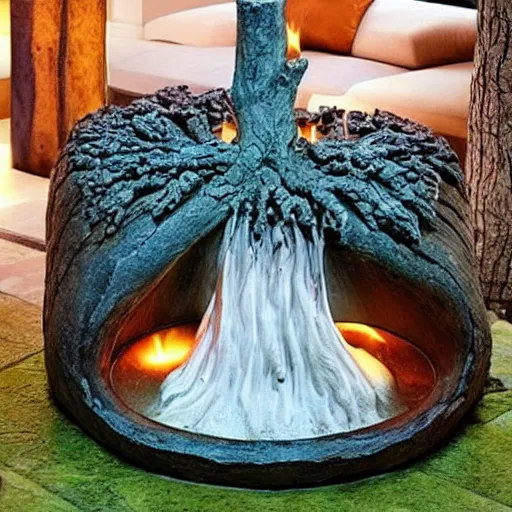 Prompt: “ an eternal flame, surrounded by trees, ultra detailed, worshipped ”