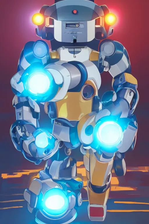 Image similar to metabots medabots medarotto medarot robot minimalist comics helmet mask neon cybereye, behance hd by jesper ejsing, by rhads, makoto shinkai and lois van baarle, ilya kuvshinov, rossdraws global illumination ray tracing hdr radiating a glowing aura