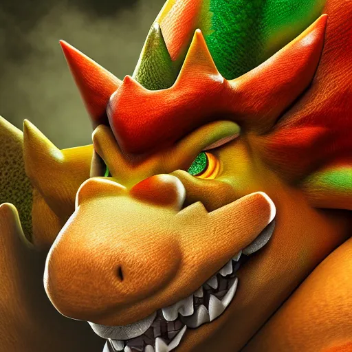 Image similar to photorealistic bowser, 4 k, full color, 3 5 mm,