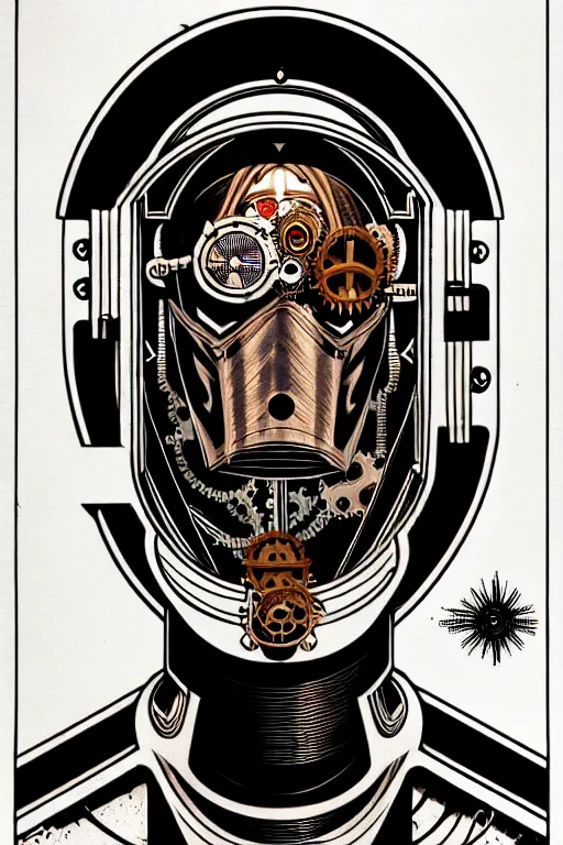 Image similar to steampunk cryo chamber containing an cyborg, high details, intricately detailed, by vincent di fate, inking, 3 color screen print, masterpiece, trending on artstation,, sharp, details, hyper - detailed, hd, 4 k, 8 k