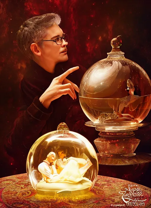 Prompt: dreamscape in a crystal ball, centered, studio product photography, gorgeous lighting, highly detailed, by ross tran and norman rockwell and greg rutkowskiweta studio, and lucasfilm