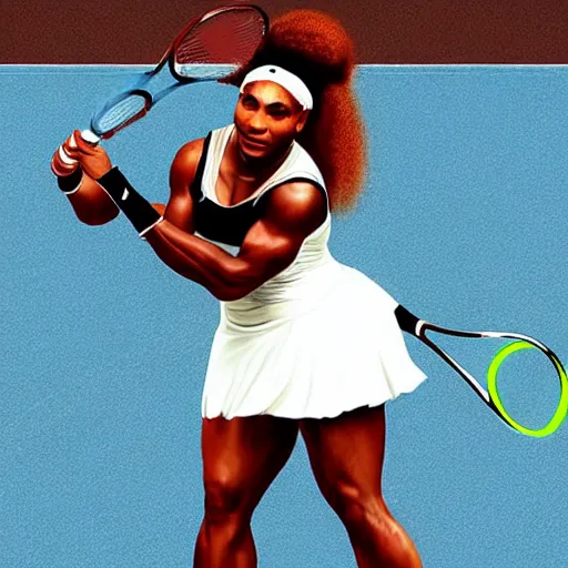 Prompt: Serena Williams ,fantasy, detailed, hyper realistic, dramatic lighting
