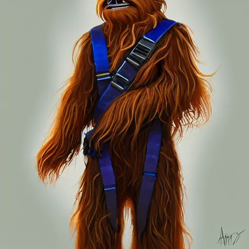 Prompt: chewbacca dressed in a medical gown in laboratory, vivid color, highly detailed, digital painting, artstation, concept art, matte, sharp focus, impressionnisme, art by artgem