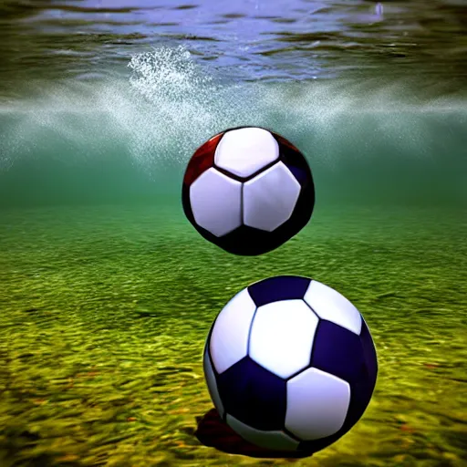 Prompt: underwater soccer