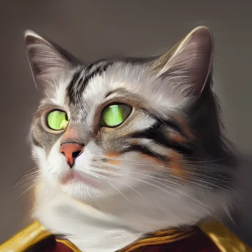 Image similar to Portrait of a Cat as a Pirate, photo, highly detailed oil painting, photorealistic, highly detailed, digital painting, artstation, concept art, smooth, sharp focus, illustration, art by John Baeder