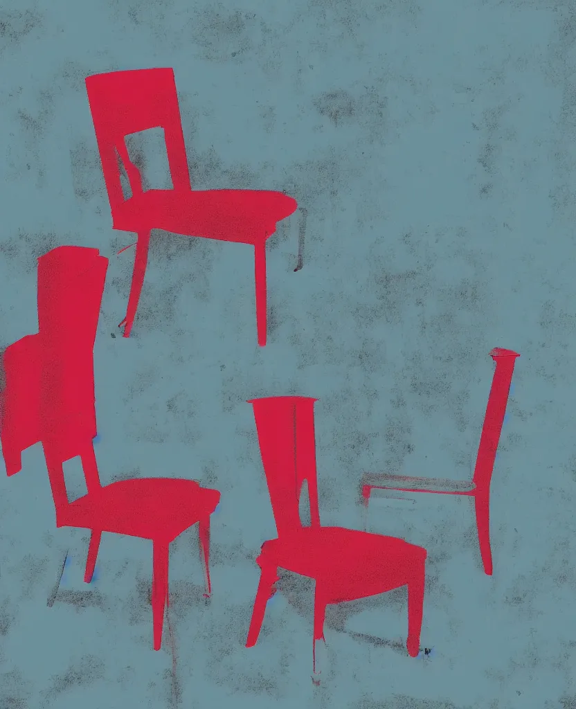 Prompt: a photo of a chair in the style of andy warhol