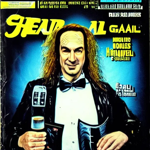 Image similar to Saul Goodman on the cover of a Heavy Metal magazine from the 1980s