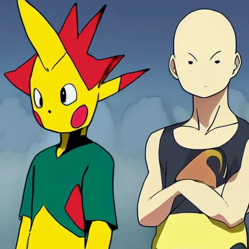 Prompt: the pokemon muck dressed up as saitama, realistic.